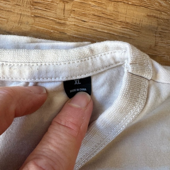 Men's CUTS Relaxed Short Sleeve Off-White Crew Neck Tee / Xlarge - Picture 5 of 8